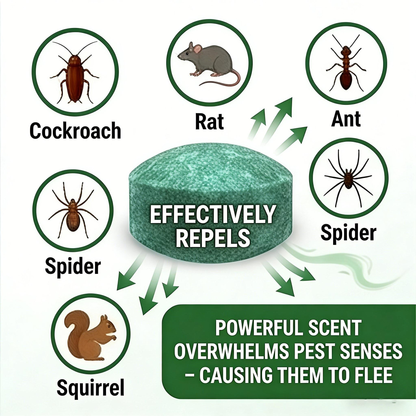 Limited Stock!!!RZXEA™ 🟢 Natural Peppermint Rodent Repellent Tablets – 10 Pack