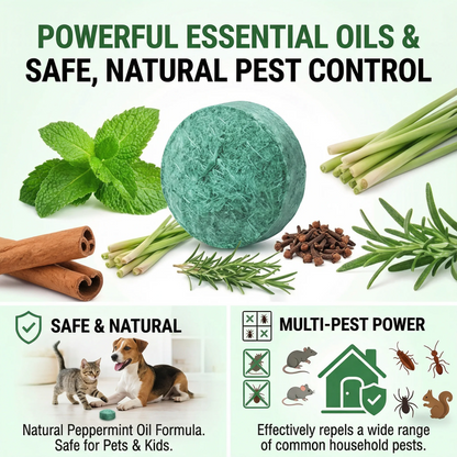 Limited Stock!!!RZXEA™ 🟢 Natural Peppermint Rodent Repellent Tablets – 10 Pack