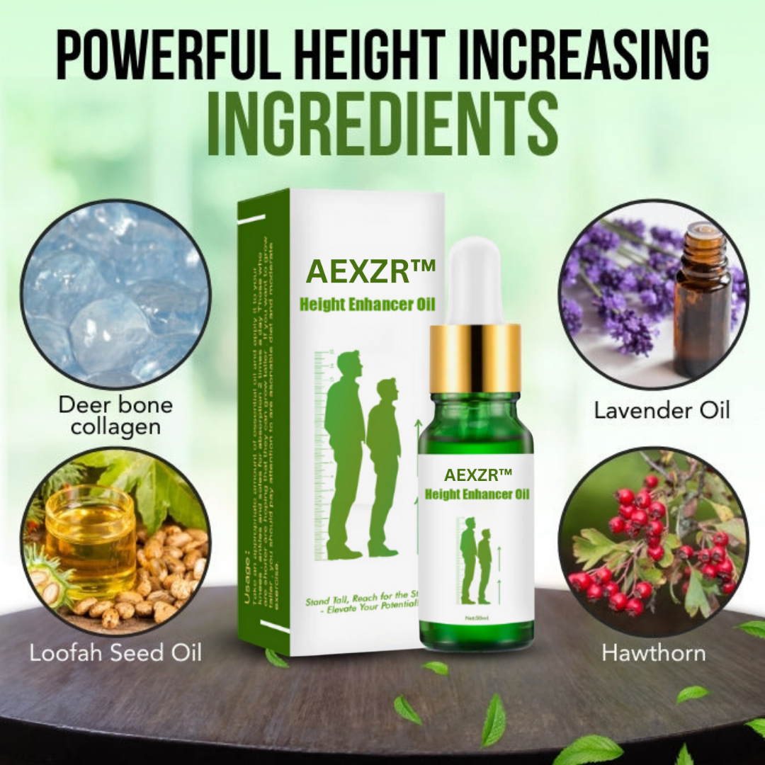 AEXZR™ Height Enhancer Oil - 👍 Recommended by Medical Professionals! 👨‍⚕️