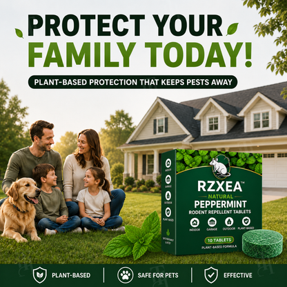 RZXEA™  Natural Peppermint Rodent Repellent Tablets for Home & Garage 🏡