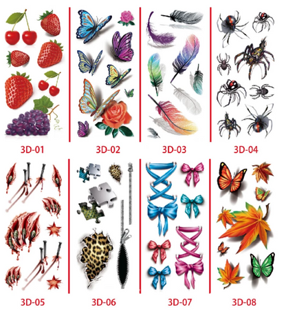 3D Tattoo Stickers Set - Sale! Sale! Sale!