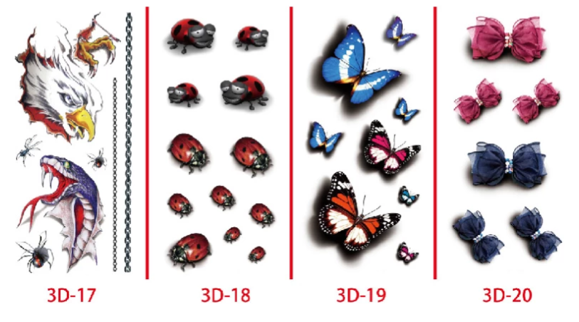 3D Tattoo Stickers Set - Sale! Sale! Sale!