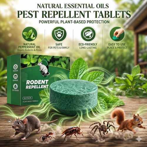 Limited Stock!!!RZXEA™ 🟢 Natural Peppermint Rodent Repellent Tablets – 10 Pack